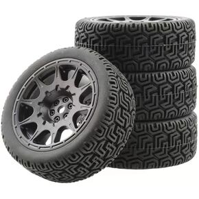 1/10 On-Road Racing Tires,68mm OD RC Rubber Wheels Tires Set 12mm Hex Fit for Traxxas HSP Tamiya TT01 TT02 HPI Kyosho HSP 1/10 On-Road Touring Car (White 2)