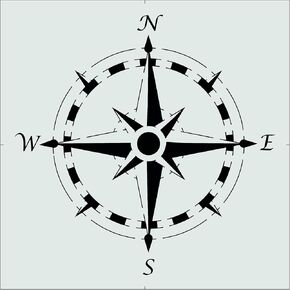 Stencil Stop Detailed Compass Stencil - Reusable for DIY Projects, Painting, Drawing, Crafts - 14 Mil Mylar Plastic (18 x 18 inches)