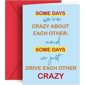 Funny Anniversary Card, Valentines Day Card for Her Him Husband Wife Boyfriend Girlfriend, 21th 30th 40th 50th 60th 70th Birthday Card for Lover, Valentines Gifts for Men women