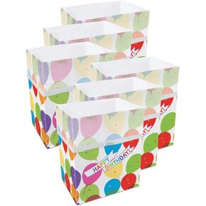 13 Gallon Disposable Trash Cans (6-Pack). Reusable Garbage and Recycling Bins for Parties, Events, and More (White - 17" Height x 13.5" Width x 10" Depth