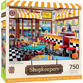 Masterpieces 750 Piece Jigsaw Puzzle for Adults and Family - Beach Side Gear - 18"x24"