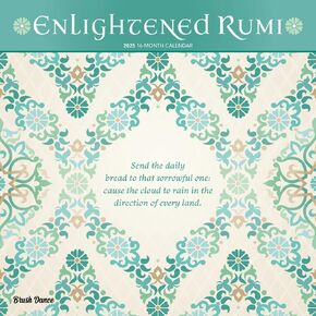 Enlightened Rumi 2025 12 X 24 Inch Monthly Square Wall Calendar Plastic-Free