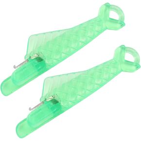 Hordion 40Pcs Fish Mouth Sewing Machine Needle Threader, Fish Type Needle Threader Automatic Sewing Needle Threader Tool, Quick Sewing Machine Loop Easy Selfthread Needle Threaders