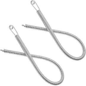 Mesen Spring Drawstring Needle Threader, 2 Pcs DIY Rope Threader Clip, Drawstring Threader Tool Set, Bendable Multi-Purpose Cord Threading Tool for Eyelets for Hand Sewing for Coats Pants, Hoodies