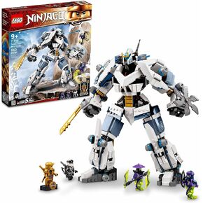 LEGO NINJAGO Legacy Zane’s Titan Mech Battle, 71738 Action Figure Ninja Toy with Golden Jay Minifigure and Ghost Warriors, Gifts for Kids, Boys & Girls