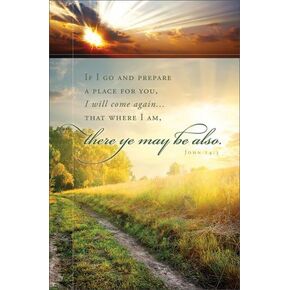 Funeral Bulletin - "If I go and prepare a place for you..." - KJV - (Package of 100)