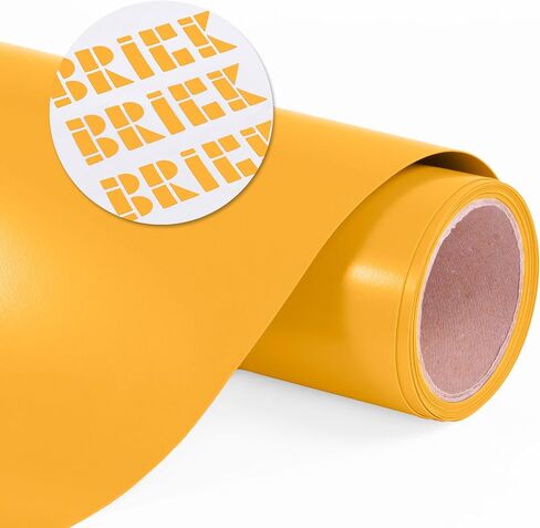 SISER BRICK 600 TRANTER VINYL ، 11.8 "× 1 قدمًا (أصفر - Hex #Feb236) - متوافق مع SISER ROMEO/JULIET وغيرها in Saudi Arabia