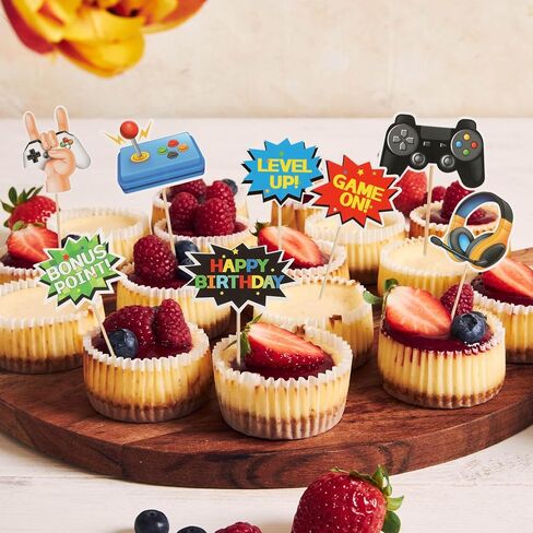 40pcs فيديو لعبة Cupcake Toppers 8 Styles Cupcake يختار ديكورات للأطفال المتجمعون على لعبة Cupcake Decortations for Game Sime in Kuwait