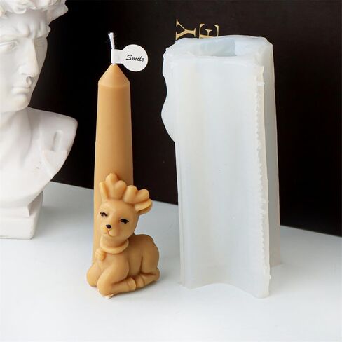 Snake Taper Candle Mold, 3D Snake Pillar Candle Mold, Animal Long Cylinder Candle Molds, Pillar Cylinder Shape Silicone Mold for Soy Wax Candle, DIY Crafts (Snake) in Kuwait