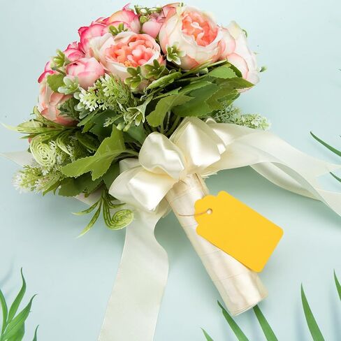 VGOODALL 150PCS Kraft Paper Tags with Strings, Small Gift Tags Brown Hanging Labels for Gift Box Name Clothes in Saudi Arabia