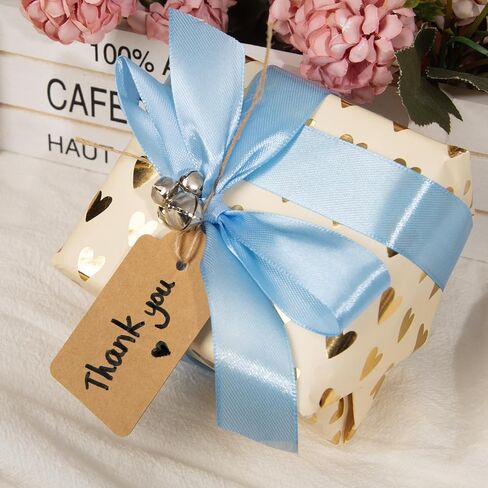 VGOODALL 150PCS Kraft Paper Tags with Strings, Small Gift Tags Brown Hanging Labels for Gift Box Name Clothes in Saudi Arabia