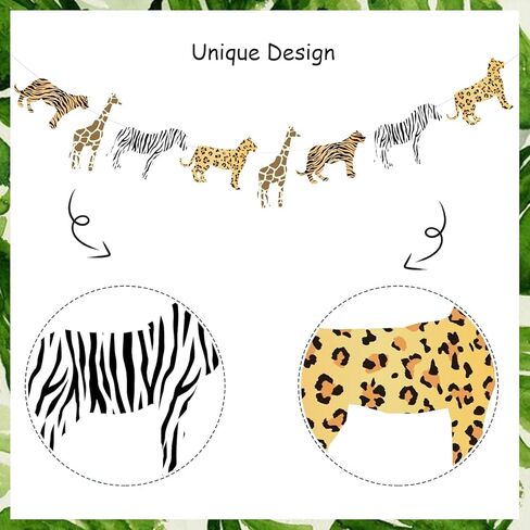 Sursurprise Jungle 3rd عيد ميلاد ديكورات شابة وايلد وثلاثة لافتة بريق Safari Print Print Grand For Boys أو Girls Three Birthder Three حفلة عيد ميلاد ثالثة حفلة عيد ميلاد ثالث in Kuwait