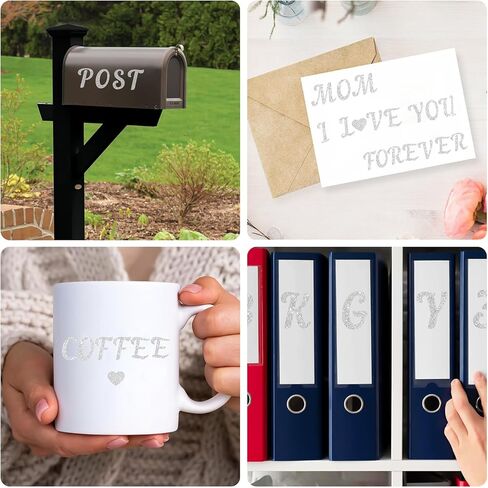 1224 Pcs 12 Sheets Gold Letter Stickers Glitter Alphabet Number Self Adhesive Waterproof Vinyl Stick on Letters for Mailbox Water Bottles Cup Bulletin Board Crafts Sign Classroom Decor (Gold,1 Inch) in Kuwait