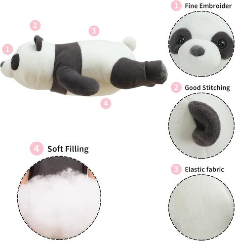 24" Cute Giant Panda Bear Plush Soft Body Pillow Pet,Large Panda Stuffed Animals Toy Doll Gift for Kids, Girls and Boy, Christmas, Birthdays in Saudi Arabia
