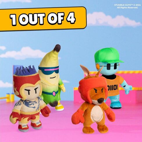 Stumble Guys Series 2 | 8" Collectible Plush Buddies | Collect All 4 Iconic Characters (Hot Glove Mclove) in Kuwait