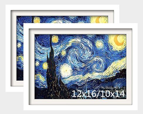 NIHO-JIUMA Diamond Painting Pine Frame, Suitable For 12x16 Inches/30x40 Centimeters Diamond Art Or Oil Painting Photos, Acrylic Frame (2 Packs, White) in Saudi Arabia