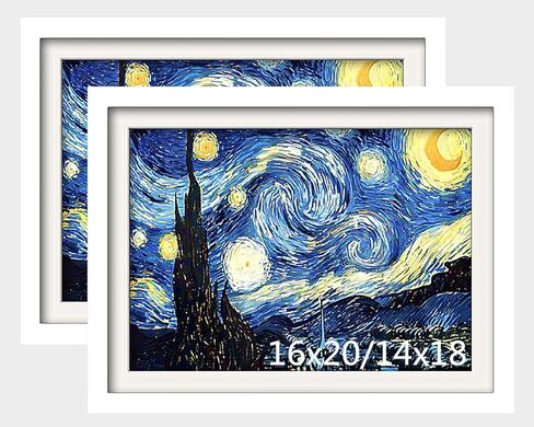 NIHO-JIUMA Diamond Painting Pine Frame, Suitable For 12x16 Inches/30x40 Centimeters Diamond Art Or Oil Painting Photos, Acrylic Frame (2 Packs, White) in Saudi Arabia