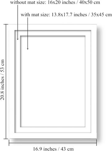 NIHO-JIUMA Diamond Painting Pine Frame, Suitable For 12x16 Inches/30x40 Centimeters Diamond Art Or Oil Painting Photos, Acrylic Frame (2 Packs, White) in Saudi Arabia