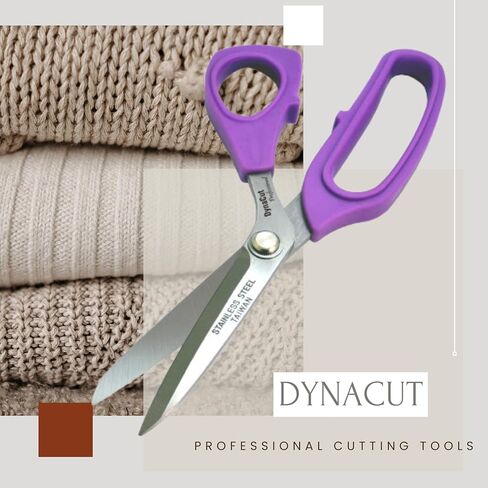 Fabric Scissors Tailor Sewing Shears Heavy Duty, Dressmaking Shears, Ultra-Sharp Stainless Steel Blades, Ergonomic Soft TPR/TPE Handle, 8.5 Inch, Purple, Trusted by Tailors and Seamstresses in Saudi Arabia