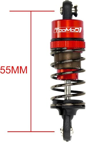 1/10 55MM RC Oil filled Shock Absorbers kit for Tamiya TT-01 TT-02 WR-02 M05 M06 TA05 1:10 On Road Car Upgrades Replace Parts (Red) in Kuwait