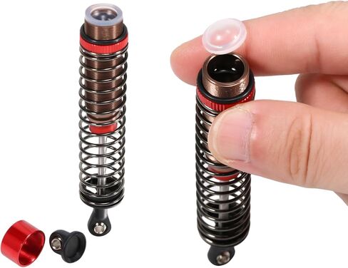 1/10 55MM RC Oil filled Shock Absorbers kit for Tamiya TT-01 TT-02 WR-02 M05 M06 TA05 1:10 On Road Car Upgrades Replace Parts (Red) in Kuwait