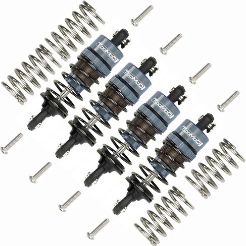 1/10 55MM RC Oil filled Shock Absorbers kit for Tamiya TT-01 TT-02 WR-02 M05 M06 TA05 1:10 On Road Car Upgrades Replace Parts (Red) in Kuwait