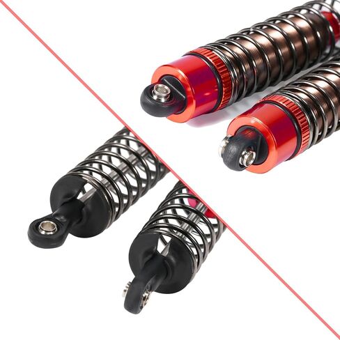 1/10 55MM RC Oil filled Shock Absorbers kit for Tamiya TT-01 TT-02 WR-02 M05 M06 TA05 1:10 On Road Car Upgrades Replace Parts (Red) in Kuwait