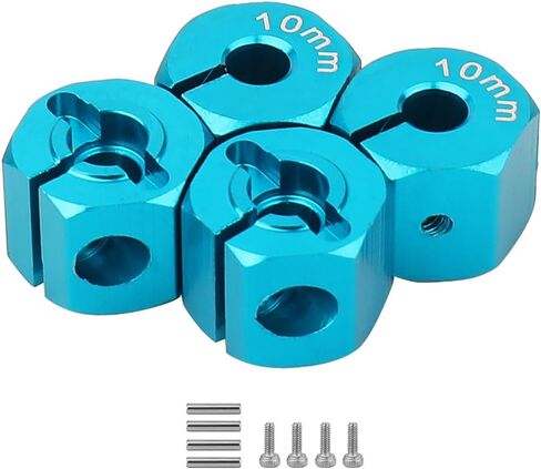 4pcs ألومنيوم سبيكة عجلات محرك محول محول 12 مم مع دبابيس ل SCX10 محوري II HSP HPI Tamiya CC01 1/10 RC CARAWLER MODER in Kuwait