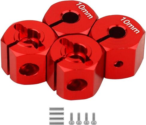 4pcs ألومنيوم سبيكة عجلات محرك محول محول 12 مم مع دبابيس ل SCX10 محوري II HSP HPI Tamiya CC01 1/10 RC CARAWLER MODER in Kuwait