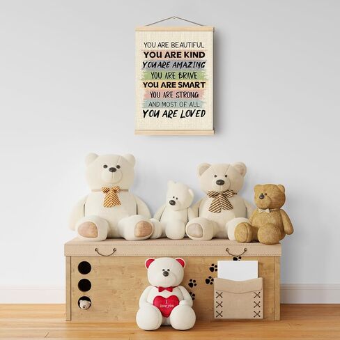 Boat Wades Affirmation For Kids, Positive Affirmations Boho Nursery Poster Hanger Frame, Inspirational Wall Art Hanging Banner Decor for Kids Room Classroom Nursery Playroom, 12x16 in Kuwait