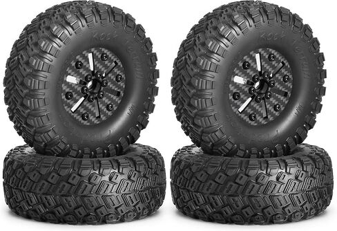 RC 1.9 Beadlock Wheels and Tires, 12mm Hex Hub Wheels 1.9 Assembled Tires Wheels for 1/10 Scale TRX4 TRX6 Axial SCX10 I II III 90046 AXI03007 Capra Redcat Gen 8 Gen 7 RC Crawler Car Rock Mud Terrain in Saudi Arabia