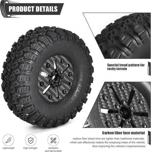 RC 1.9 Beadlock Wheels and Tires, 12mm Hex Hub Wheels 1.9 Assembled Tires Wheels for 1/10 Scale TRX4 TRX6 Axial SCX10 I II III 90046 AXI03007 Capra Redcat Gen 8 Gen 7 RC Crawler Car Rock Mud Terrain in Saudi Arabia