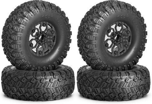 RC 1.9 عجلات وإطارات Beadlock ، عجلات محور السداسي 12 مم 1.9 عجلات إطارات مجمعة لـ 1/10 مقياس TRX4 TRX6 SCX10 I III III 90046 AXI03007 CAPRA REDCAT GEN 8 GEN 7 RC CRAWLER ROCK MUD THELAIN in Kuwait