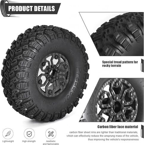 RC 1.9 عجلات وإطارات Beadlock ، عجلات محور السداسي 12 مم 1.9 عجلات إطارات مجمعة لـ 1/10 مقياس TRX4 TRX6 SCX10 I III III 90046 AXI03007 CAPRA REDCAT GEN 8 GEN 7 RC CRAWLER ROCK MUD THELAIN in Kuwait