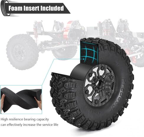 RC 1.9 عجلات وإطارات Beadlock ، عجلات محور السداسي 12 مم 1.9 عجلات إطارات مجمعة لـ 1/10 مقياس TRX4 TRX6 SCX10 I III III 90046 AXI03007 CAPRA REDCAT GEN 8 GEN 7 RC CRAWLER ROCK MUD THELAIN in Kuwait