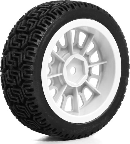 1/10 On-Road Racing Tires,68mm OD RC Rubber Wheels Tires Set 12mm Hex Fit for Traxxas HSP Tamiya TT01 TT02 HPI Kyosho HSP 1/10 On-Road Touring Car (White 2) in Kuwait
