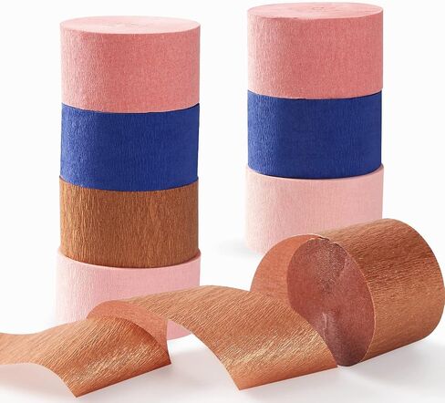 Red-Black Gold Casino-Theme Party-Decorations Streamers - 9 Rolls Graduation Wedding Birthday Baby Bridal Shower Crepe Tissue Paper Streamer Garland Decor Panduola in Saudi Arabia