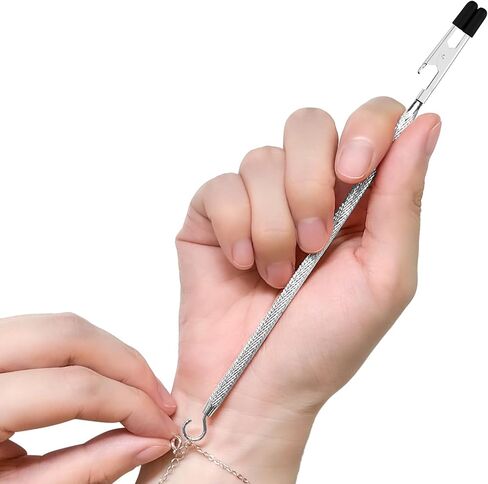 خطاف أداة سوار Changwanna - مساعد سوار جميل لوضعه على نفسك ، مجوهرات سهلة ارتداء مساعدة مساعدة الأداة ، سوار معدني ، ربط مساعد القلادة القلادة كبار السن المسنين in Kuwait