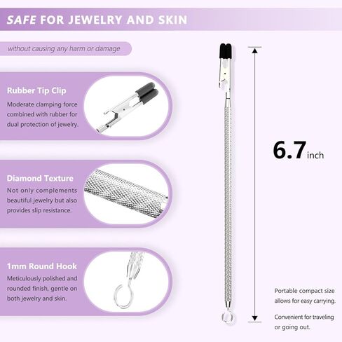 خطاف أداة سوار Changwanna - مساعد سوار جميل لوضعه على نفسك ، مجوهرات سهلة ارتداء مساعدة مساعدة الأداة ، سوار معدني ، ربط مساعد القلادة القلادة كبار السن المسنين in Kuwait