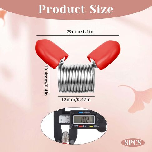 8Pcs Jewelry Making Spring Bead Clamps for Jewelry Making Creative Bead Wire Ends Jewelry Making Tool to Prevent Beads from Falling for Handmade Bracelets Necklace in Kuwait