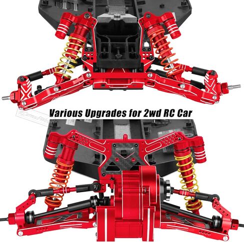 RC Suspension Arms A Arms Upgrades Part for 1/10 Slash 2WD,Slash 2WD VXL,Aluminium Front & Rear Suspension Arms A-Arms Hops Up,Pink in Kuwait