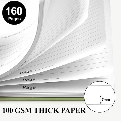 Azureal Spiral Noteboor ، A5 Gardcover Journess Notebooks 160 صفحة ، مجلة دفتر للنساء والرجال ، أخذ الملاحظات المدرسية (Green) in Kuwait