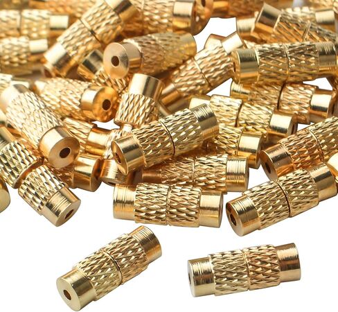 50pcs clasps clasps clasps brass barrel barrel coll end caps 11 × 4 مم مجوهر in Saudi Arabia