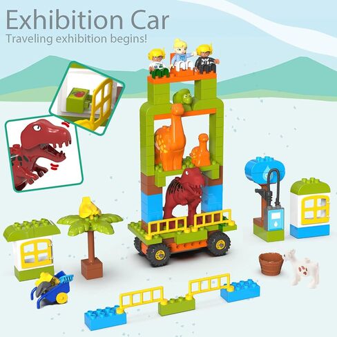 ألعاب Kids لـ 2 3 4 5 6 7+ الأولاد الذين يبلغون من العمر الأولاد ، مجموعة من الطوب الكلاسيكي ، الديناصورات ، والسيارات ، والأرقام ، والبناء ، والتعلم واللعب ، والتعليمية التفاعلية الإبداعية DIY تتوافق مع جميع العلامات التجارية الرئيسية in Kuwait