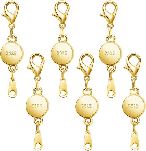 S925 Silver Magnetic Jewelry Clasps, Round Necklace Clasps and Closures, Gold Silver Magnetic Clasp Converter for Jewelry Making Supplies (8silvery) in Kuwait