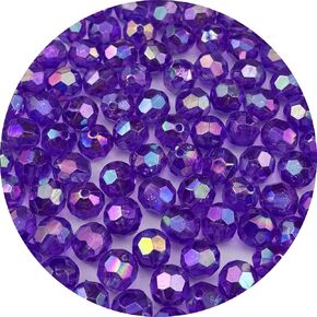 200pcs 10mm Acrylic Faceted Round Beads AB Colors Glossy Acrylic Beads Round Spacer Beads with Hole for DIY Bracelet Necklace Jewelry Making Supplies Handmade Craft(Yellow AB)