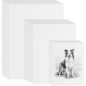 Sherr 300 Sheets 3 Sizes Painting Paper 90 lb/ 160 GSM White Artist Drawing Writing Paper for Kids Students Painting Beginners Artists Drawing Sketch, 5 x 7, 6 x 9, 9 x 12(Watercolor)
