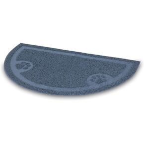 PETMATE LITTER CATCHER MAT 1/2 CIRCLE , Ice Blue