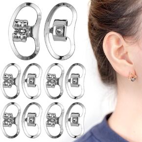 10 Pcs Earring Backs for Droopy Ears Adjustable Heavy Earrings Lifters Backs Metal Earring Backs Repacements Secure Earring Support Backs for Studs Droopy Earlobe Hoops