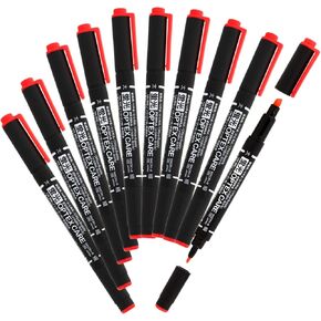 Zebra B-WKCR1-R Optex Care Highlighter, Red, 10 Pieces